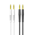 Budi 3.5mm to 3.5mm Audio Adapter, 1.2m, Black White (DC150AUX12B)