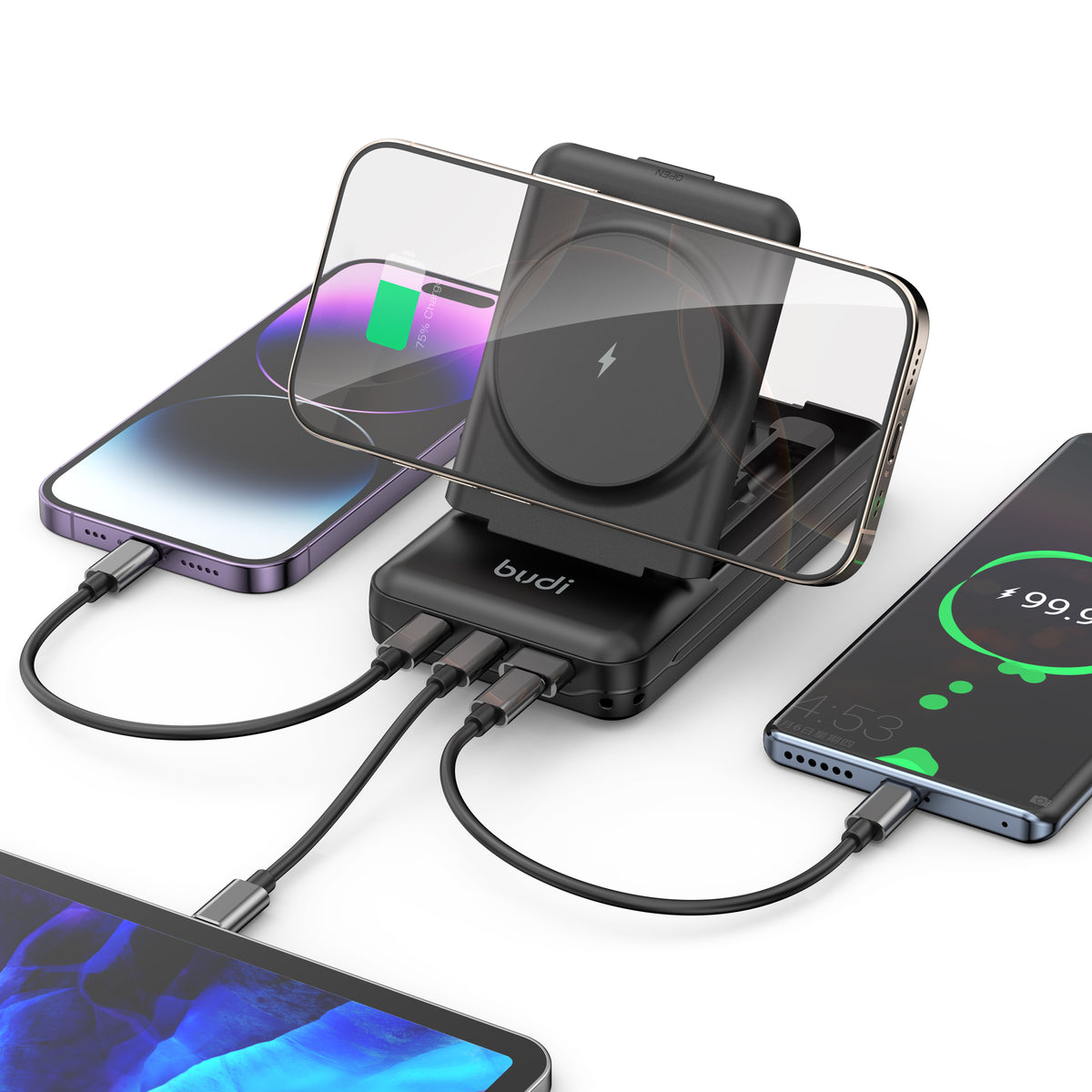 Budi Power Bank, 20W, 10000 mAh, Black (PB515QB)