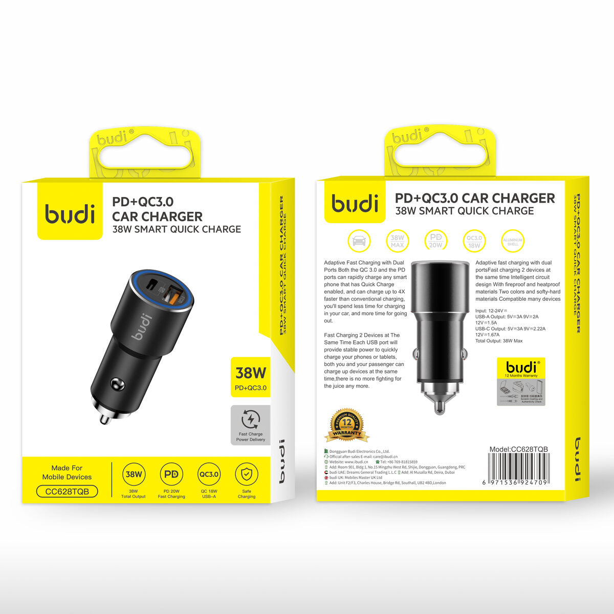 Budi CC628TQB — Autolader 38W