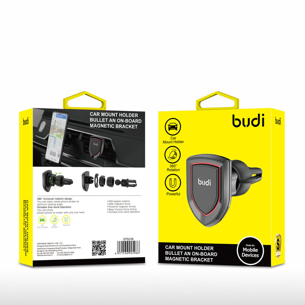 Budi CM521B — Telefoonhouder zwart
