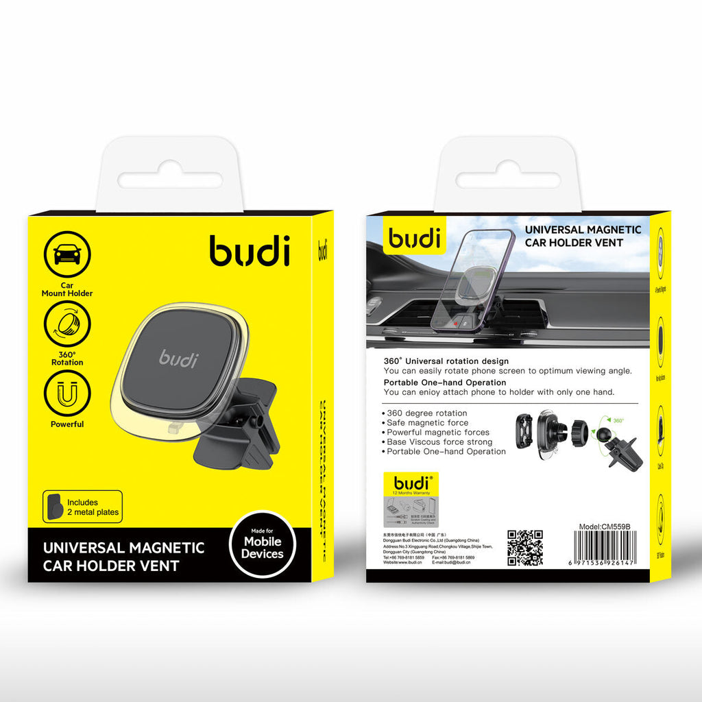 Budi CM559B — Telefoonhouder zwart