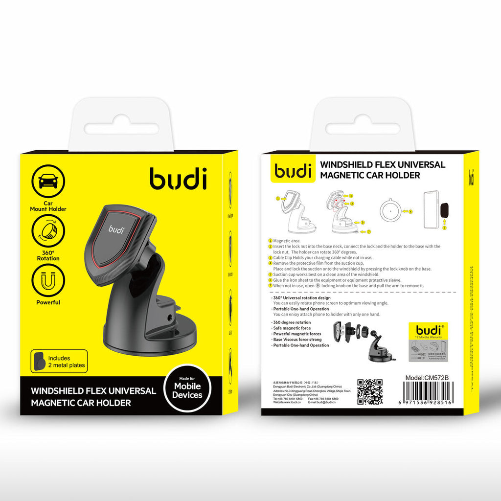 Budi CM572B — Telefoonhouder zwart