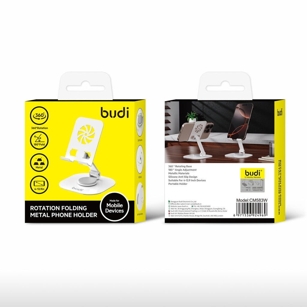 Budi CM583W — Telefoonhouder wit