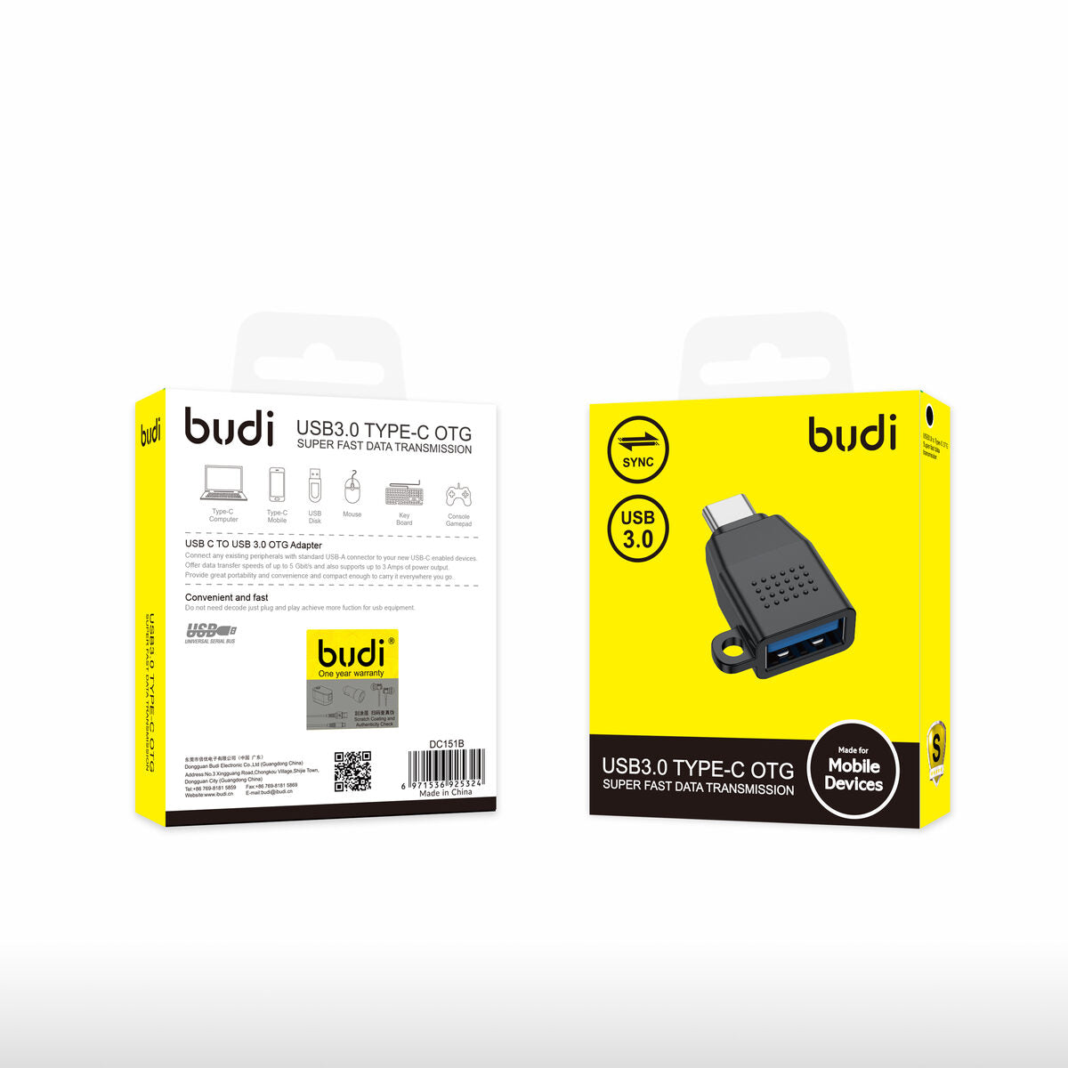 Budi DC151B — Kabel zwart