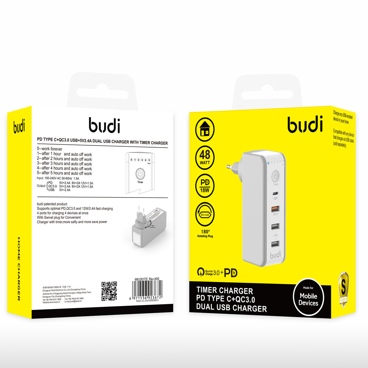 Budi M8J301TE — Oplader 30W