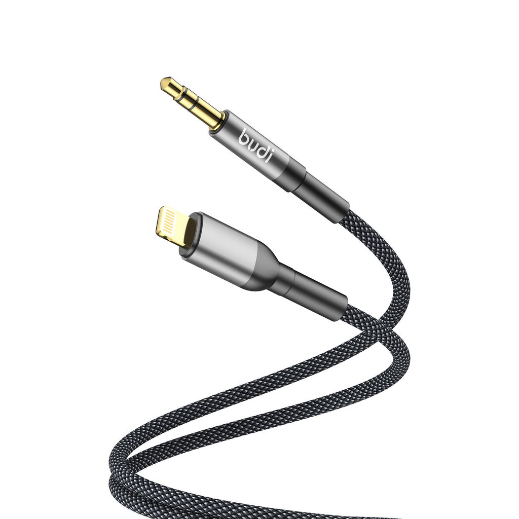 Budi Lightning to 3.5mm Audio Adapter, 1.2m, Black (DC131LX12A)