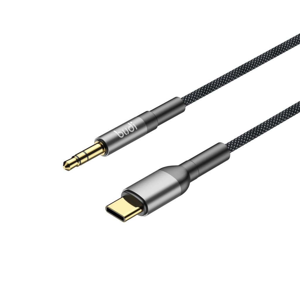 Budi USB-C to 3.5mm Audio Adapter, 1.2m, Black (DC131TX12A)