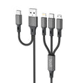 Budi 6-in-1 Charging Cable, 1.2m, Black (DC203T512B)