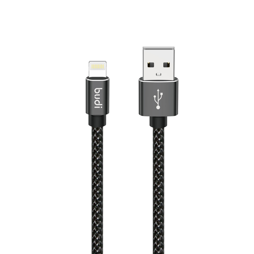 Budi USB-A to Lightning Charging Cable, 1m, Black (DC206L10B)