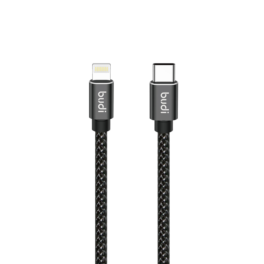 Budi USB-C to Lightning Charging Cable, 27W, 1m, Black (DC206TL10B)