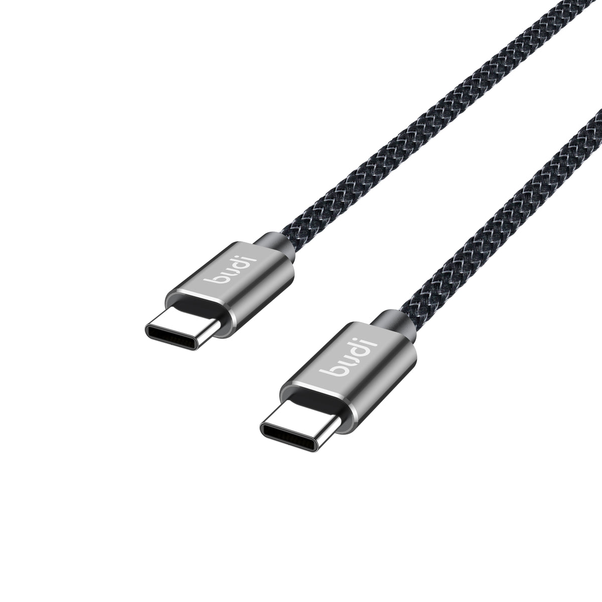 Budi USB-C to USB-C Charging Cable, 65W, 1m, Black (DC206TT10B)