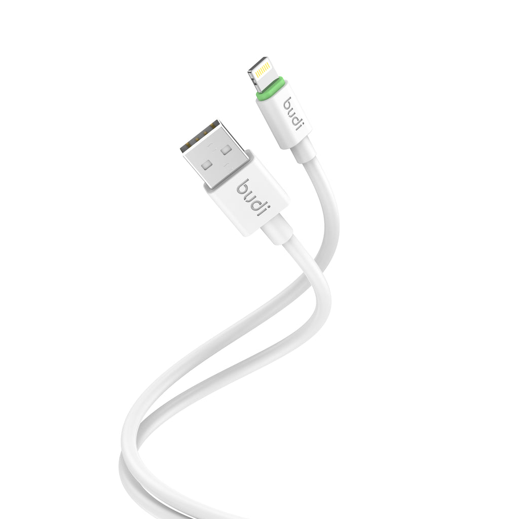 Budi USB-A to Lightning Charging Cable, 1m, White (DC218L10W)