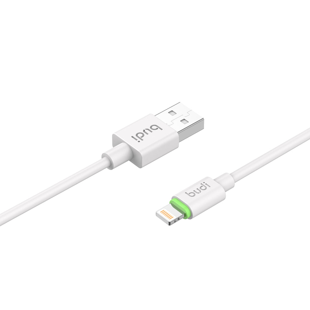 Budi USB-A to Lightning Charging Cable, 1m, White (DC218L10W)