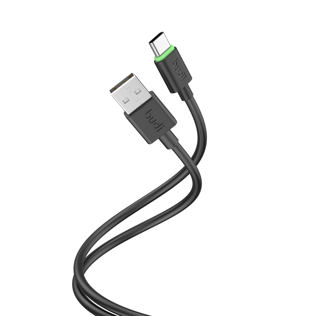 Budi USB-A to USB-C Charging Cable, 1m, Black (DC218T10B)