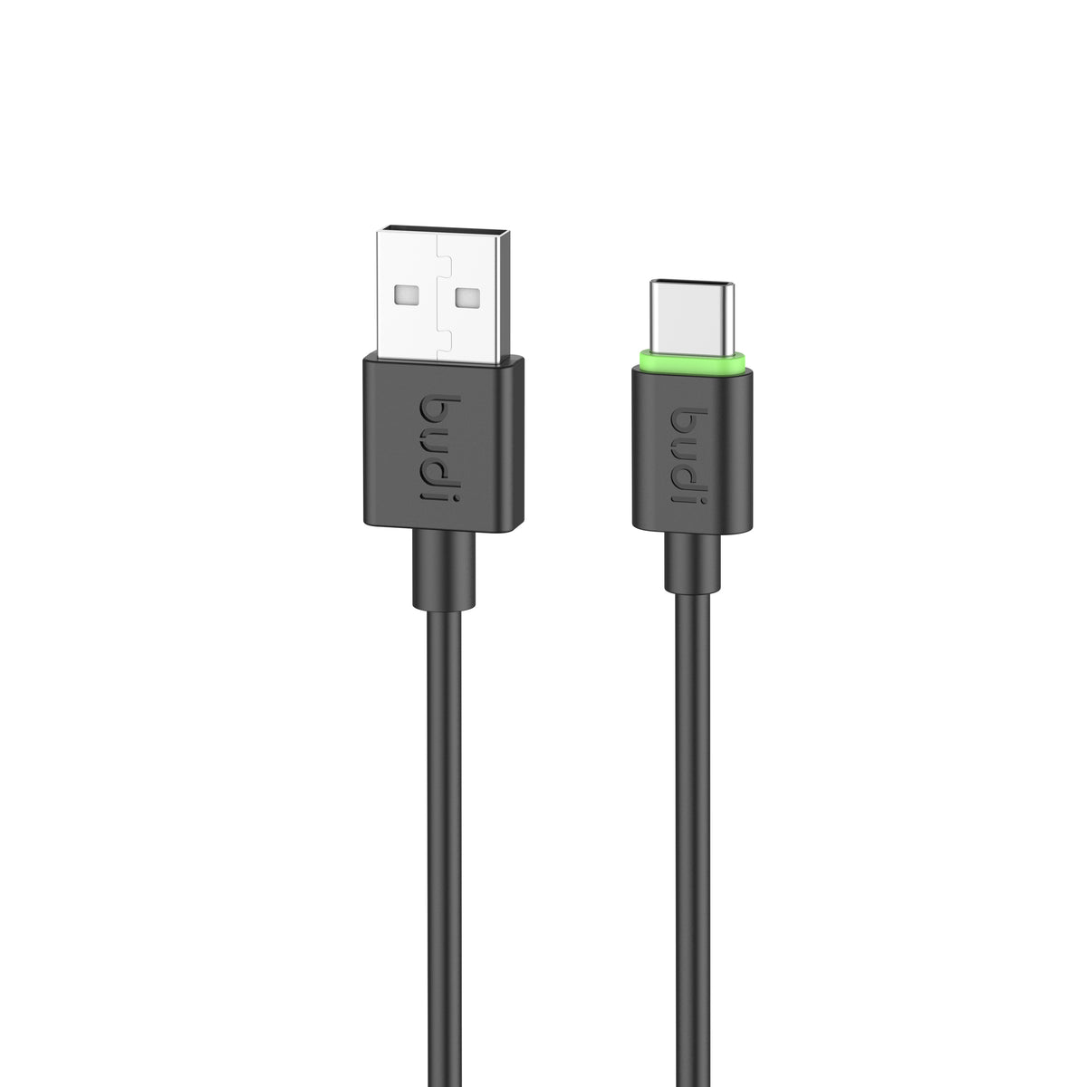 Budi USB-A to USB-C Charging Cable, 1m, Black (DC218T10B)