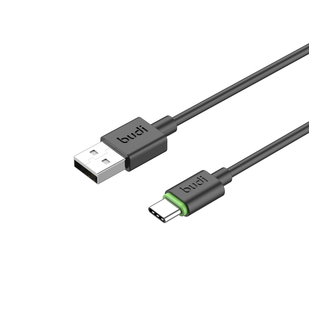 Budi USB-A to USB-C Charging Cable, 1m, Black (DC218T10B)