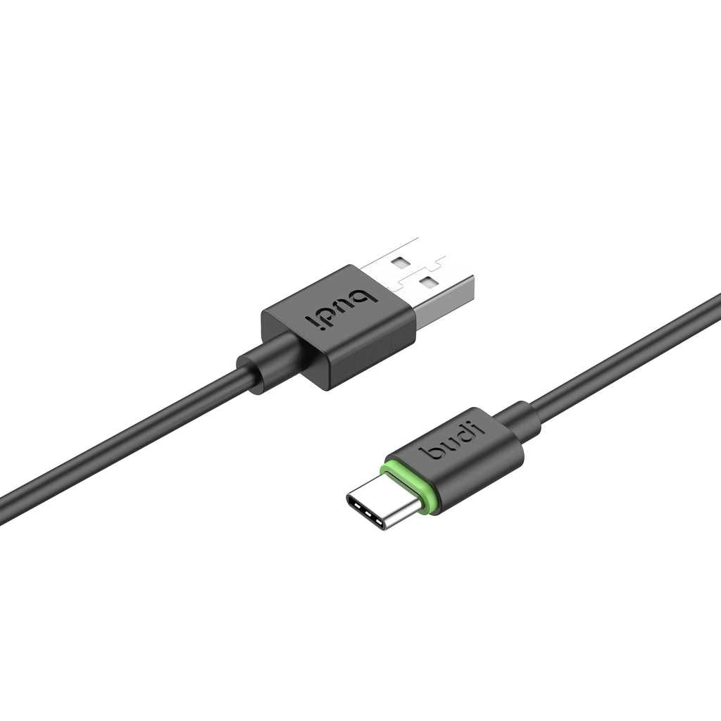 Budi USB-A to USB-C Charging Cable, 1m, Black (DC218T10B)