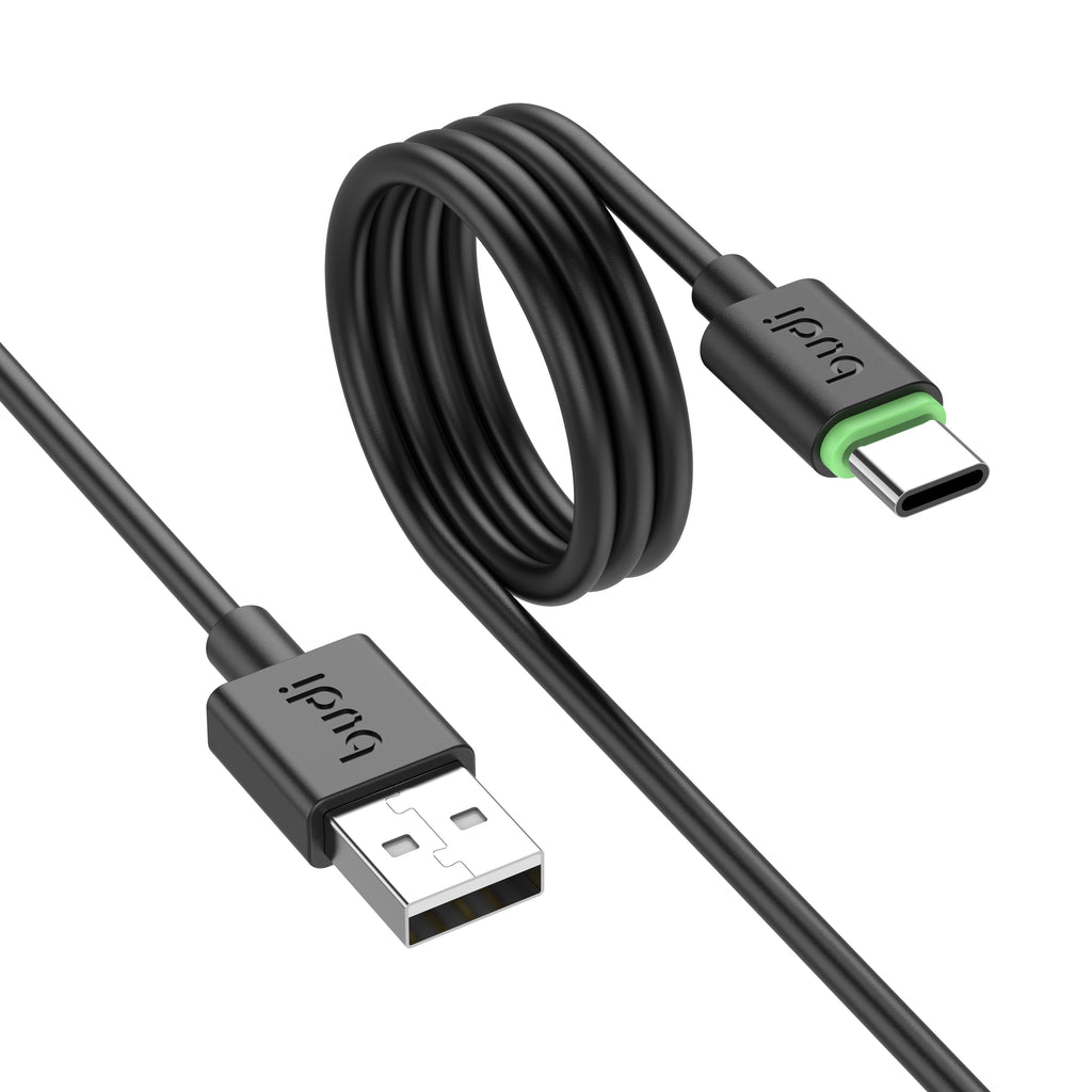 Budi USB-A to USB-C Charging Cable, 1m, Black (DC218T10B)