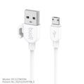 Budi USB-A to Micro-USB Charging Cable, 1m, White (DC227M10W)