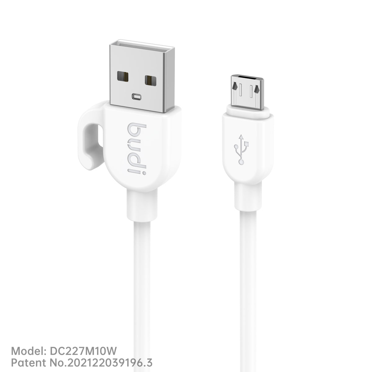 Budi USB-A to Micro-USB Charging Cable, 1m, White (DC227M10W)