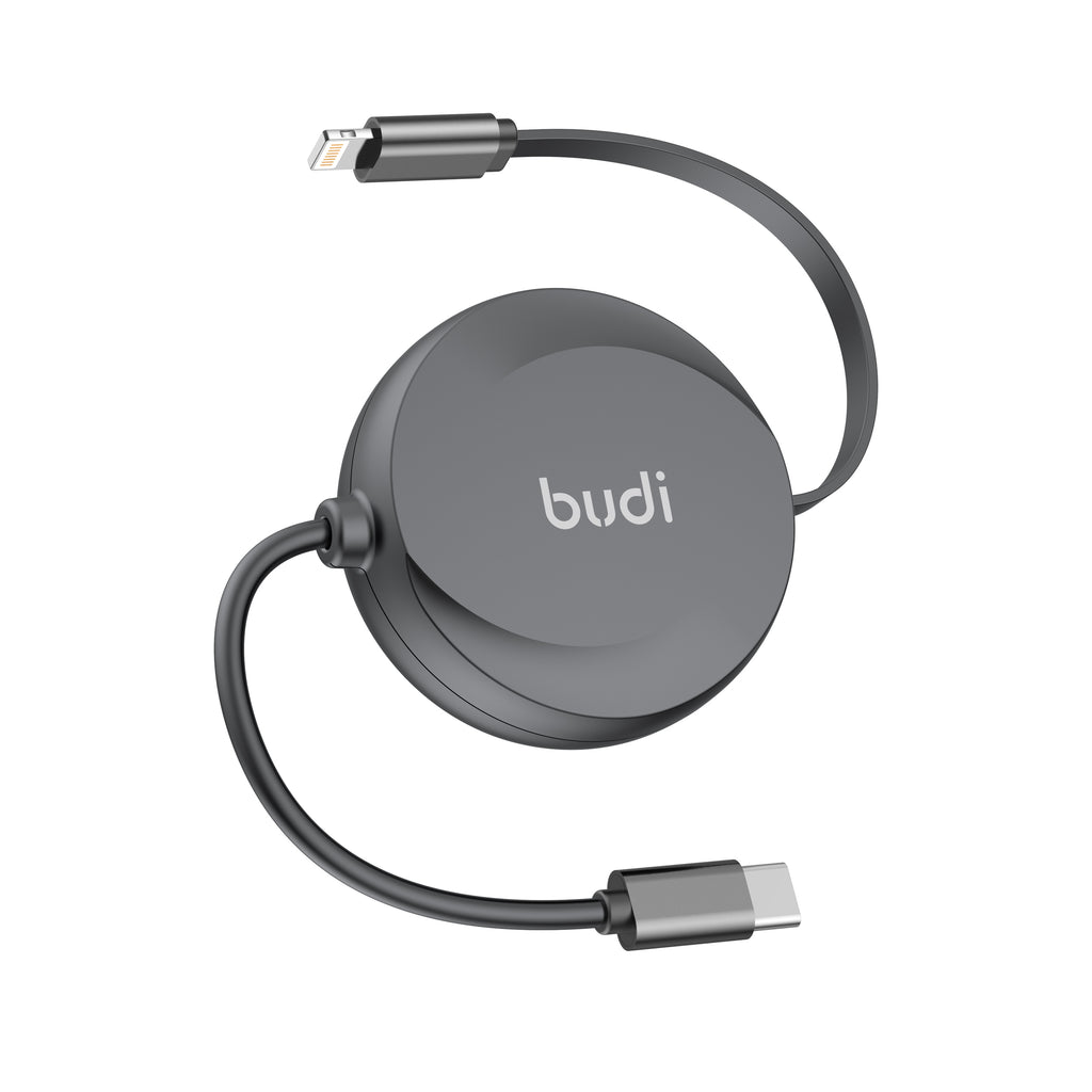 Budi USB-C to Lightning Charging Cable, 27W, 1m, Black (DC257TL10B)