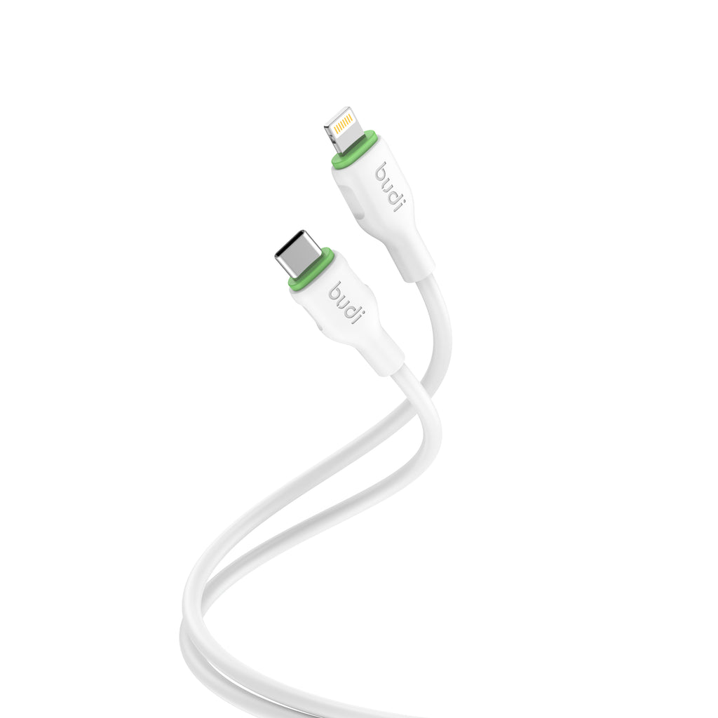 Budi USB-C to Lightning Charging Cable, 27W, 1.2m, White (DC261TL12W)