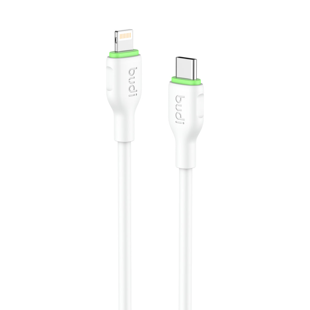 Budi USB-C to Lightning Charging Cable, 27W, 1.2m, White (DC261TL12W)