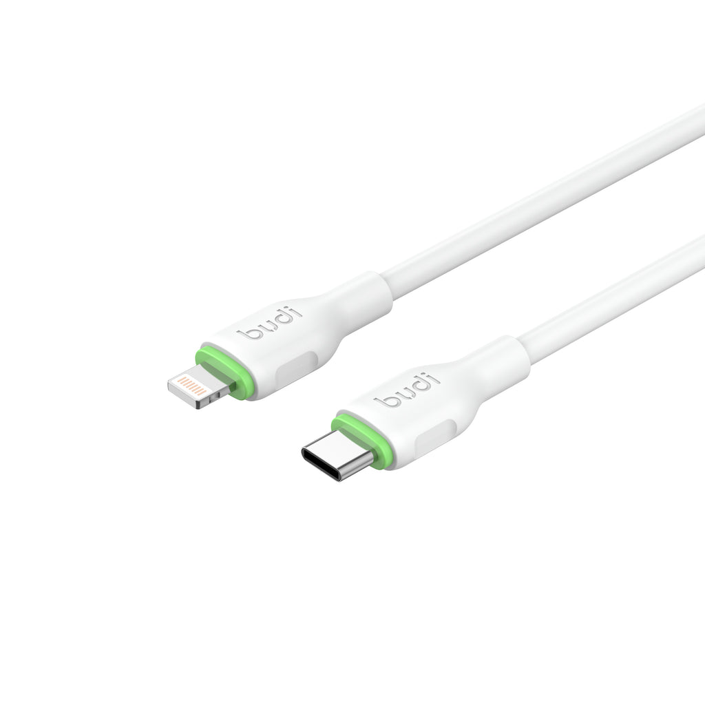 Budi USB-C to Lightning Charging Cable, 27W, 1.2m, White (DC261TL12W)