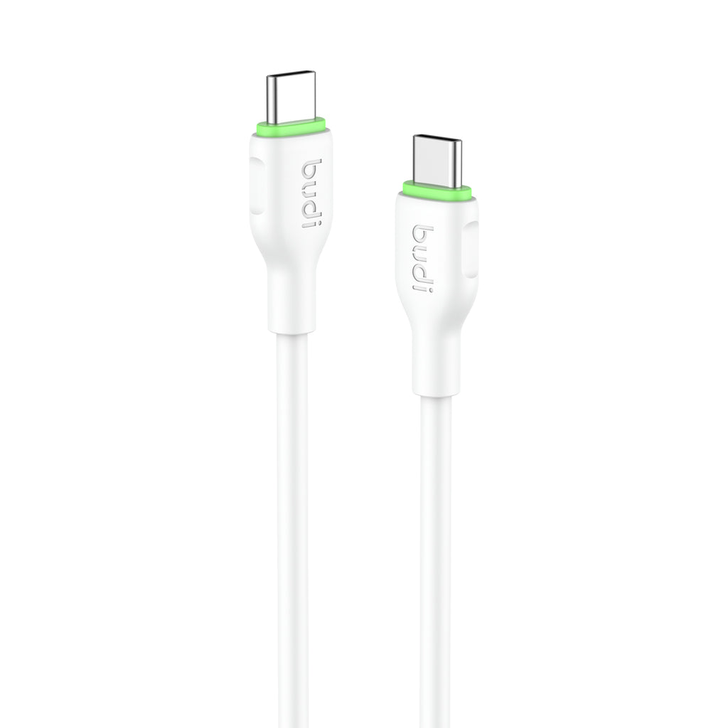 Budi USB-C to USB-C Charging Cable, 65W, 1.2m, White (DC261TT12W)