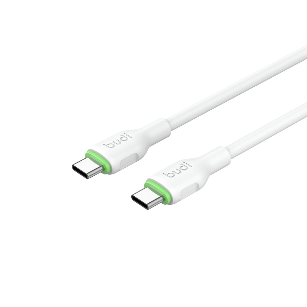 Budi USB-C to USB-C Charging Cable, 65W, 1.2m, White (DC261TT12W)