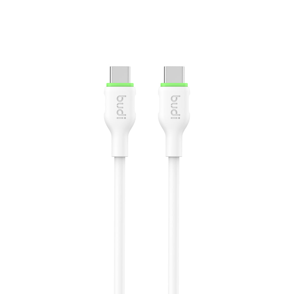 Budi USB-C to USB-C Charging Cable, 65W, 1.2m, White (DC261TT12W)
