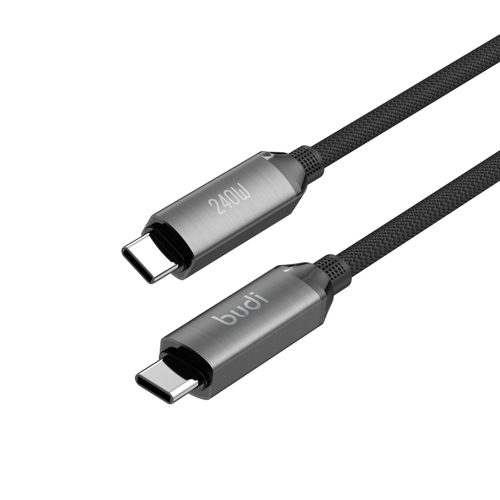 Budi USB-C to USB-C Charging Cable, 240W, 1.8m, Black (DC267TT18B)