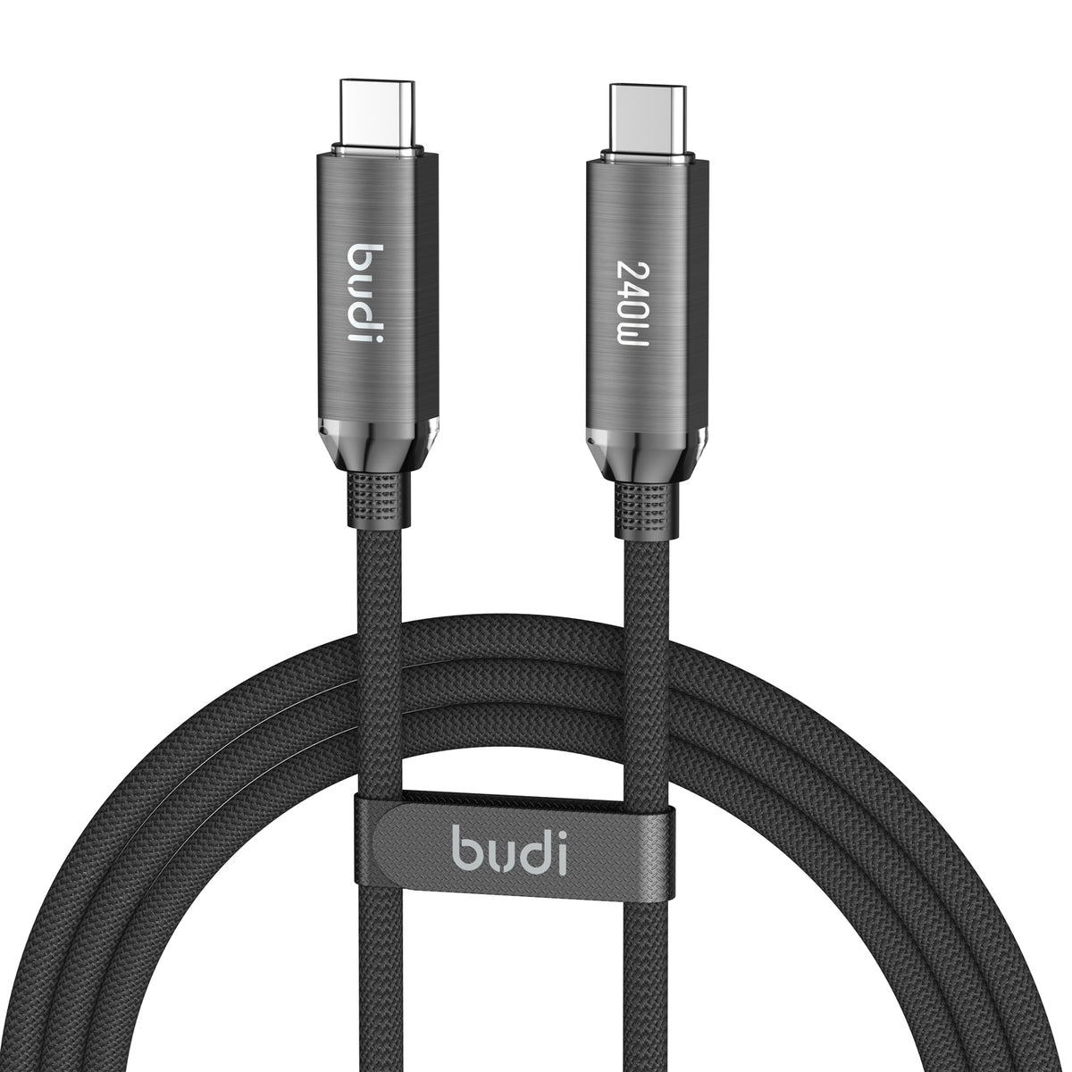 Budi USB-C to USB-C Charging Cable, 240W, 1.8m, Black (DC267TT18B)