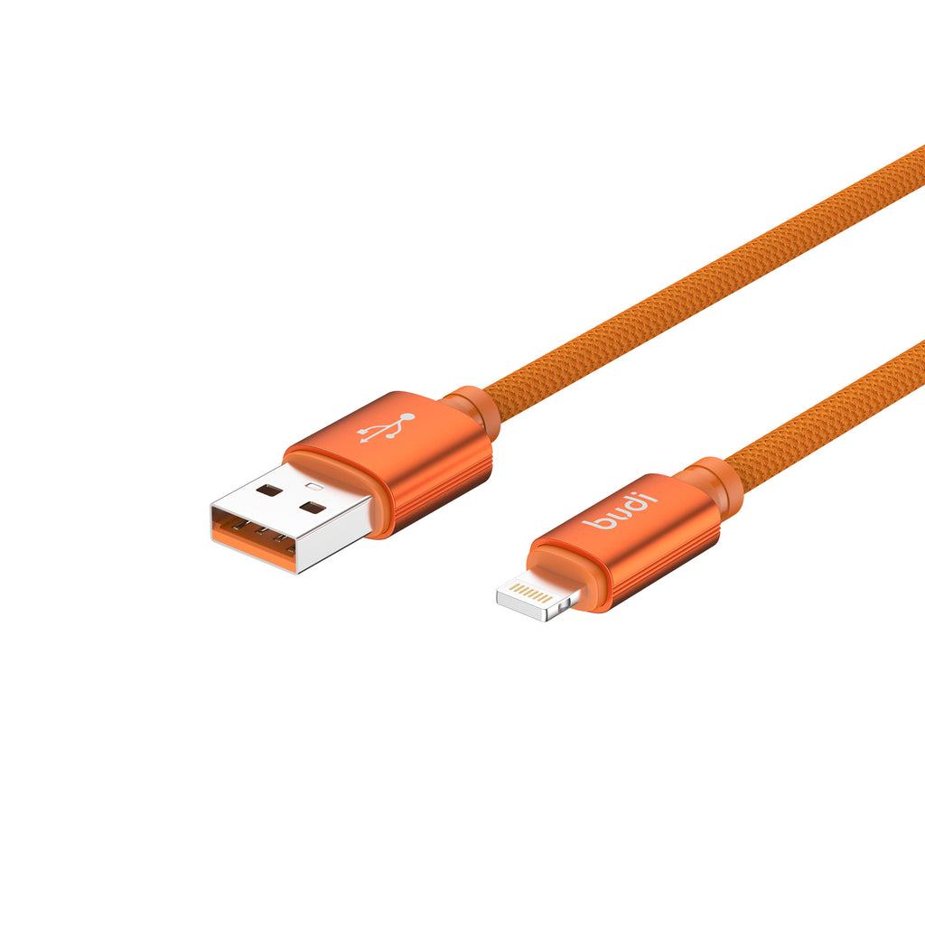 Budi USB-A to Lightning Charging Cable, 1.5m, Orange (DC271L15C)