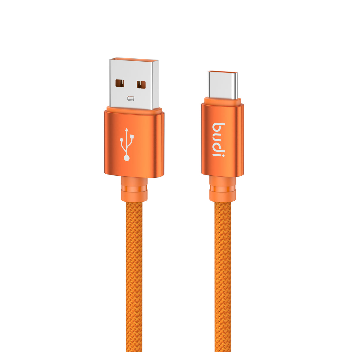 Budi USB-A to USB-C Charging Cable, 1.5m, Orange (DC271T15C)