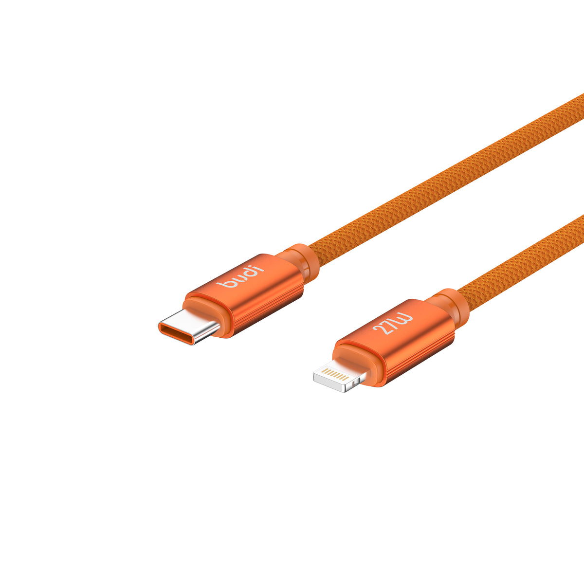 Budi USB-C to Lightning Charging Cable, 27W, 1.5m, Orange (DC271TL15C)