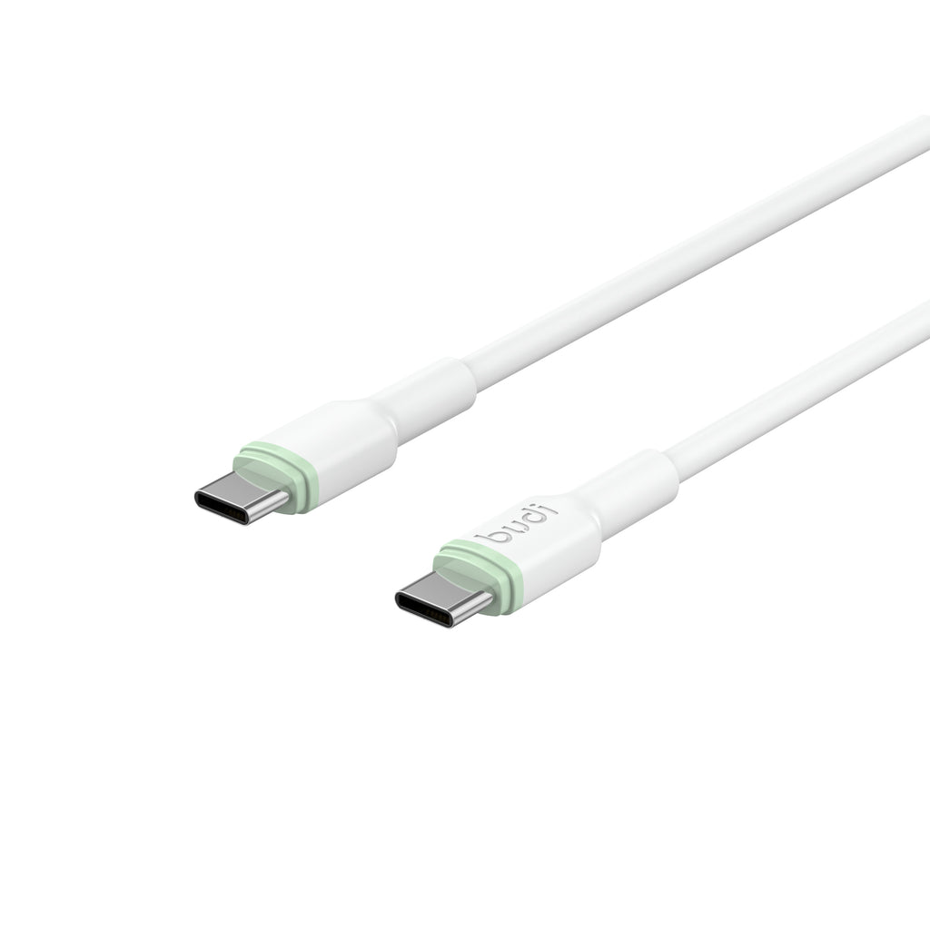 Budi USB-C to USB-C Charging Cable, 65W, 1m, White (DC277TT10WS)
