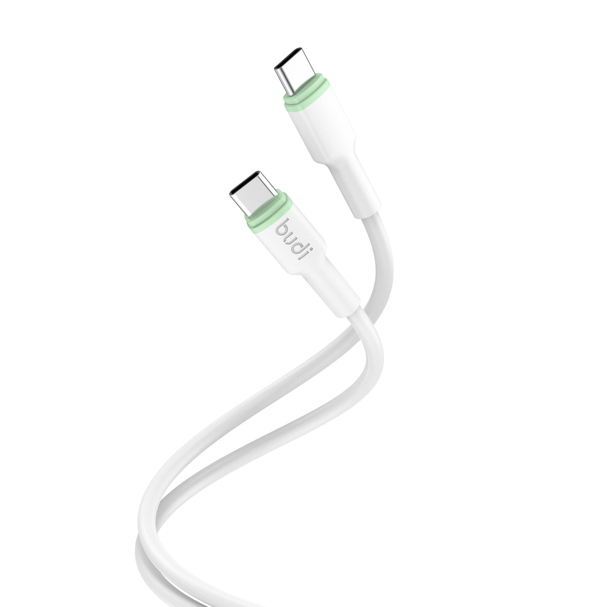 Budi USB-C to USB-C Charging Cable, 65W, 1m, White (DC277TT10WS)