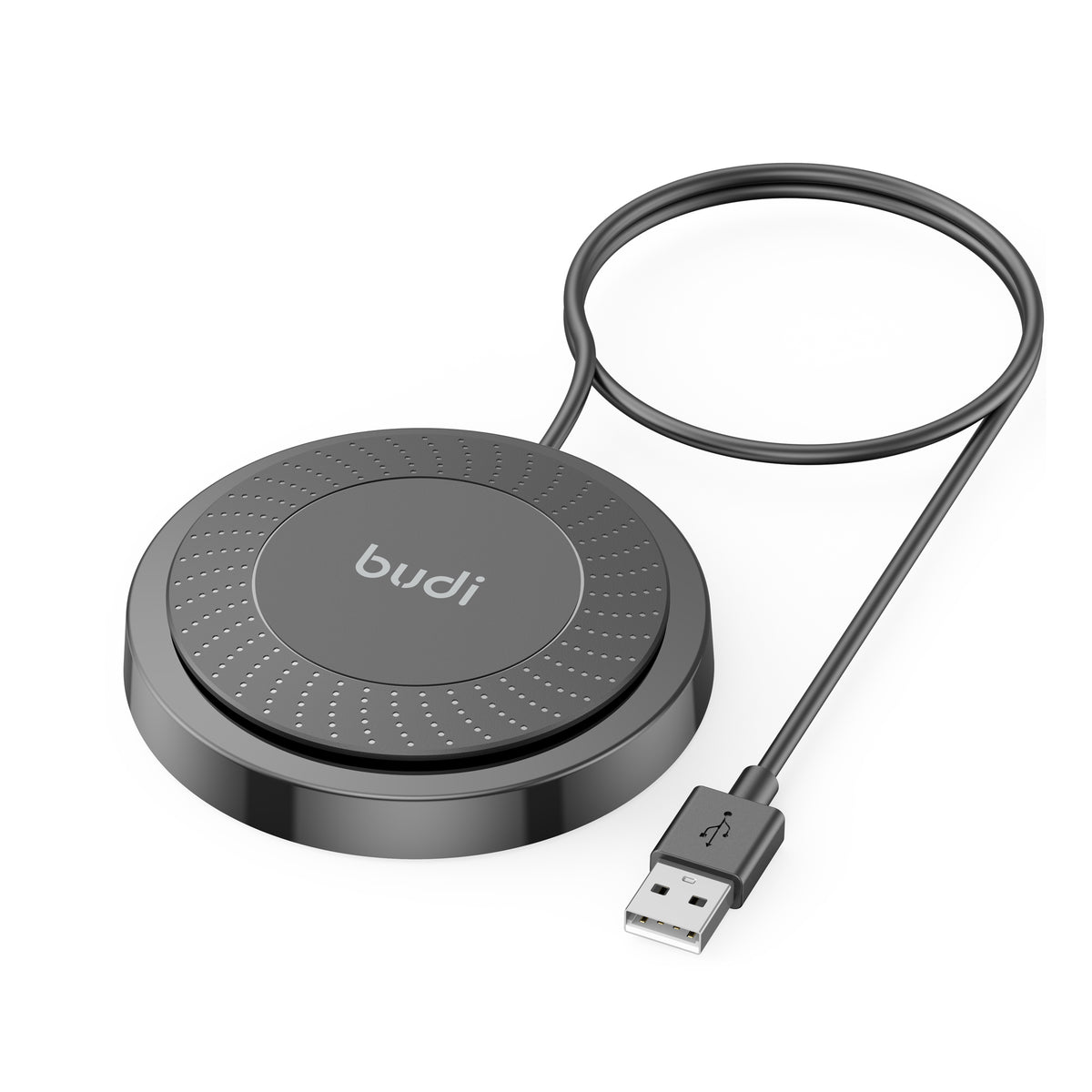 Budi USB-A to USB-C Wireless Charger, 15W, 1m, Black (WL3000B)