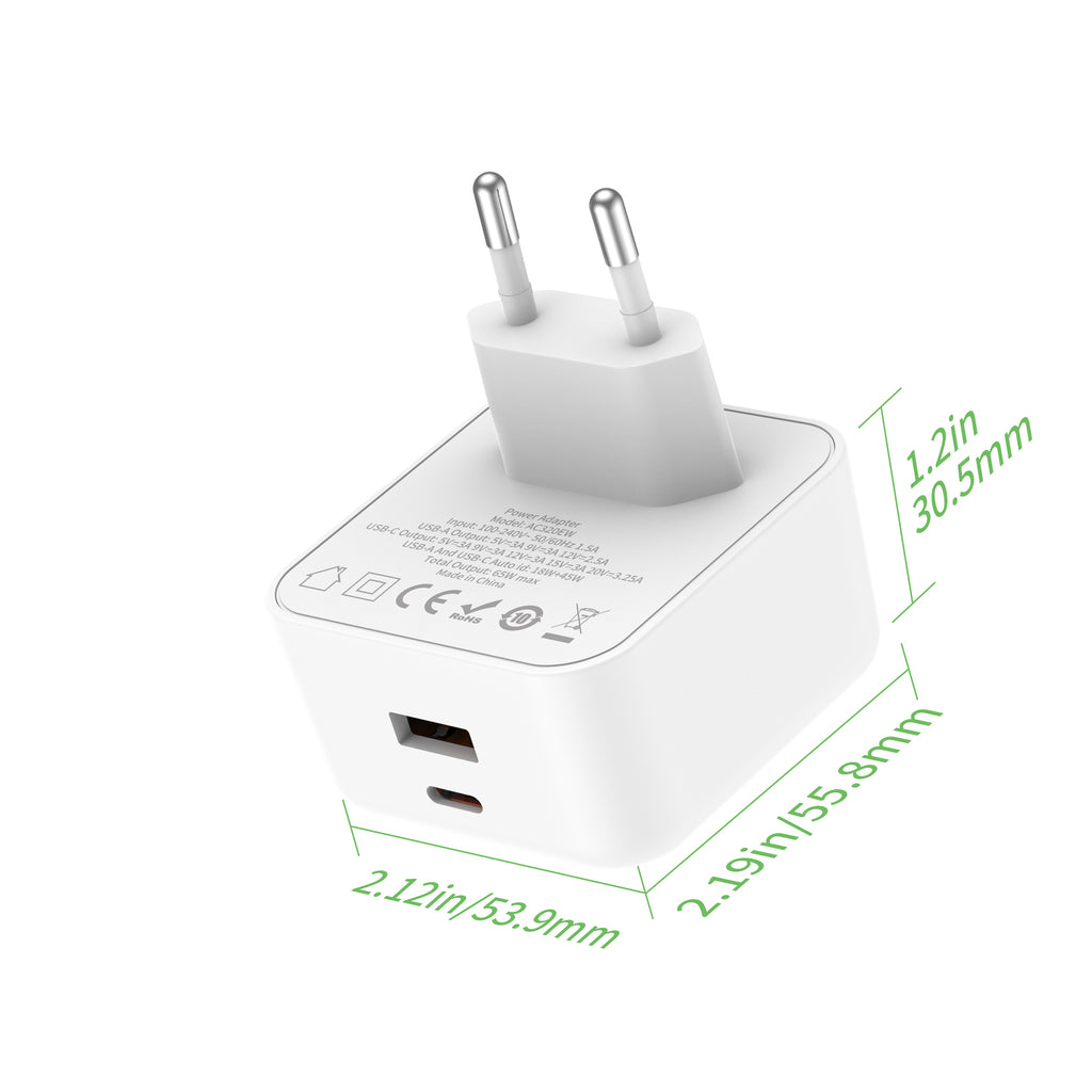 Budi Wall Charger, 65W (AC320EW)