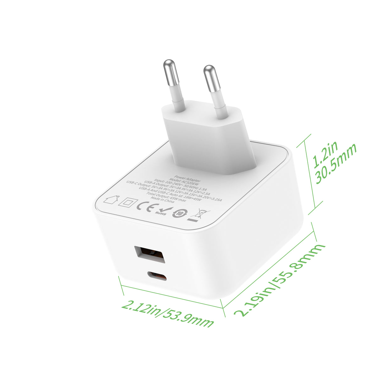 Budi Wall Charger, 65W (AC320EW)