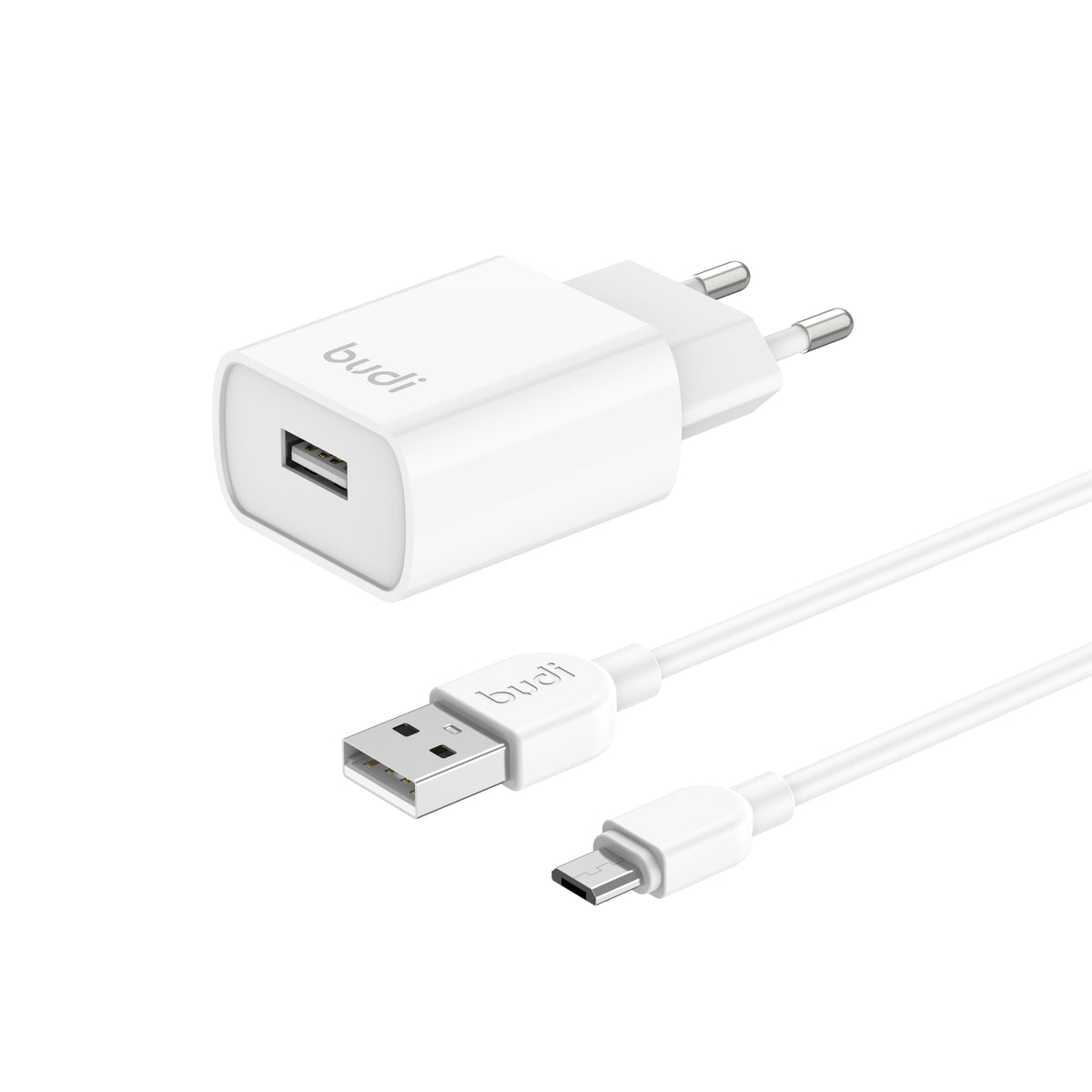 Budi USB-A to Micro-USB Wall Charger, 12W, 1m (AC356EM10W)