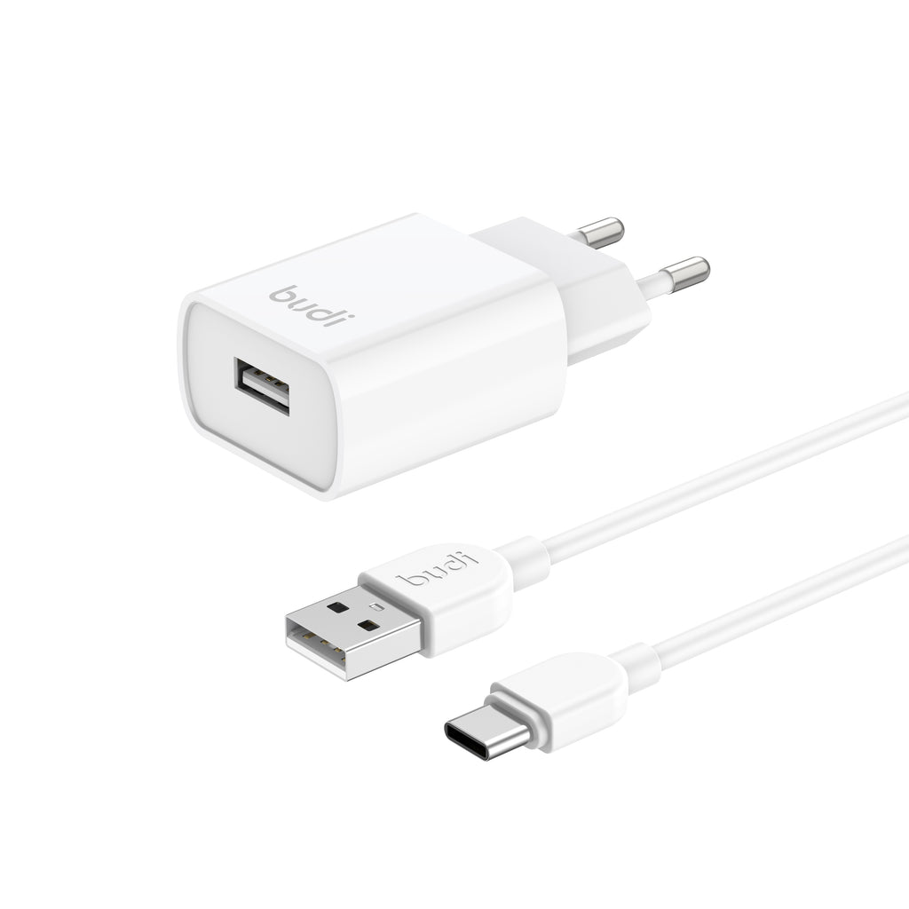 Budi USB-A to USB-C Wall Charger, 12W, 1m (AC356ET10W)