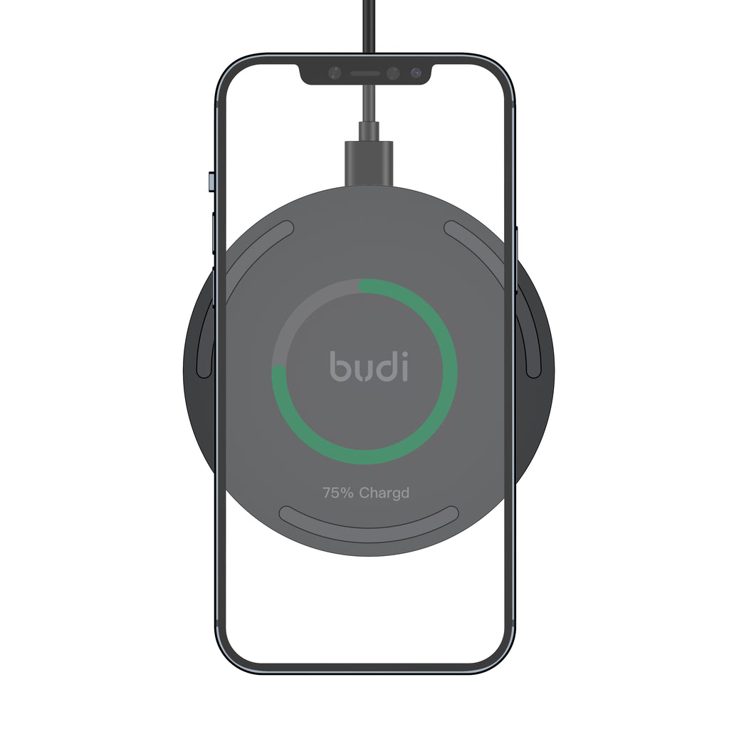 Budi USB-C to USB-C Wireless Charger, 15W, 1.2m (WL3600B)