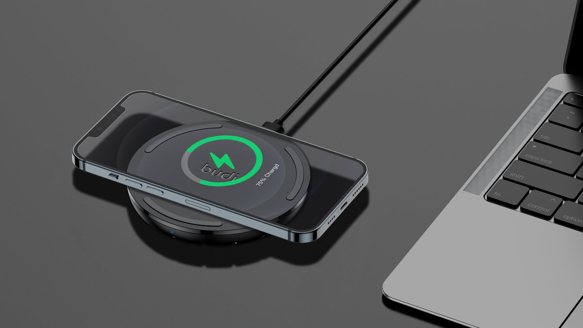 Budi USB-C to USB-C Wireless Charger, 15W, 1.2m (WL3600B)