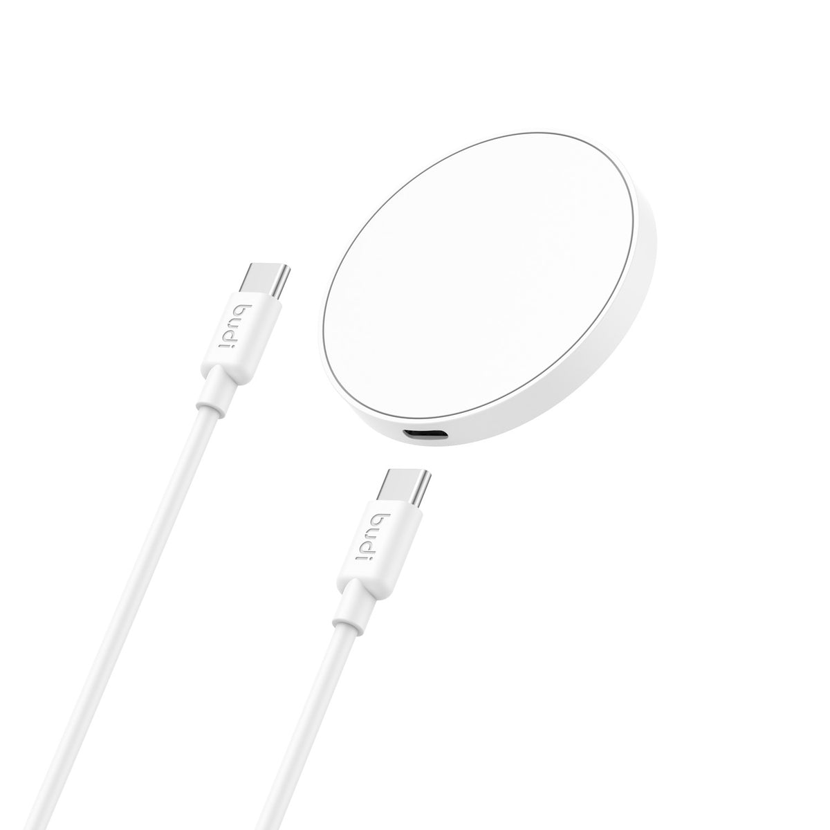 Budi USB-C to USB-C Wireless Charger, 15W, White (WL3700W)