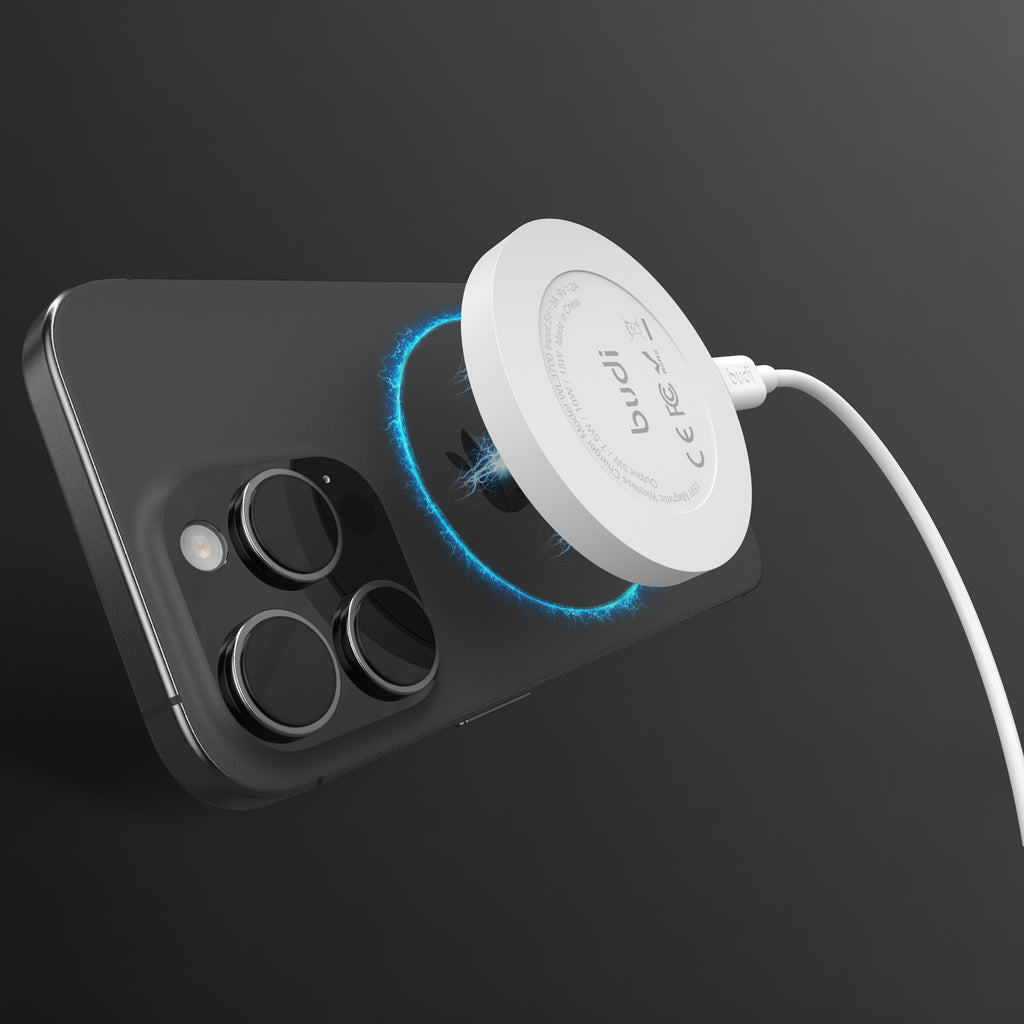 Budi USB-C to USB-C Wireless Charger, 15W, White (WL3700W)