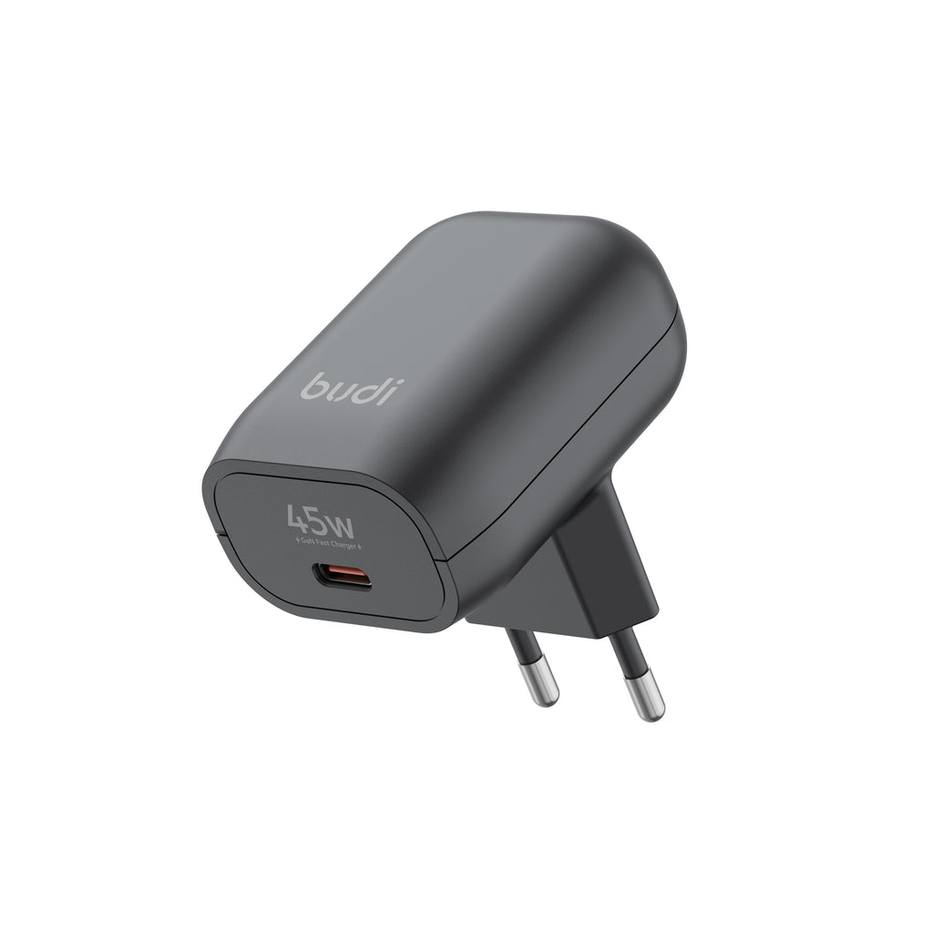 Budi USB-C to USB-C Wall Charger, 45W, 1m, Black (AC370ETTB)