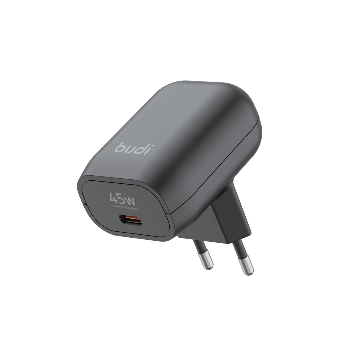 Budi USB-C to USB-C Wall Charger, 45W, 1m, Black (AC370ETTB)