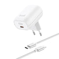 Budi USB-C to USB-C Wall Charger, 45W, 1m, White (AC370ETTW)